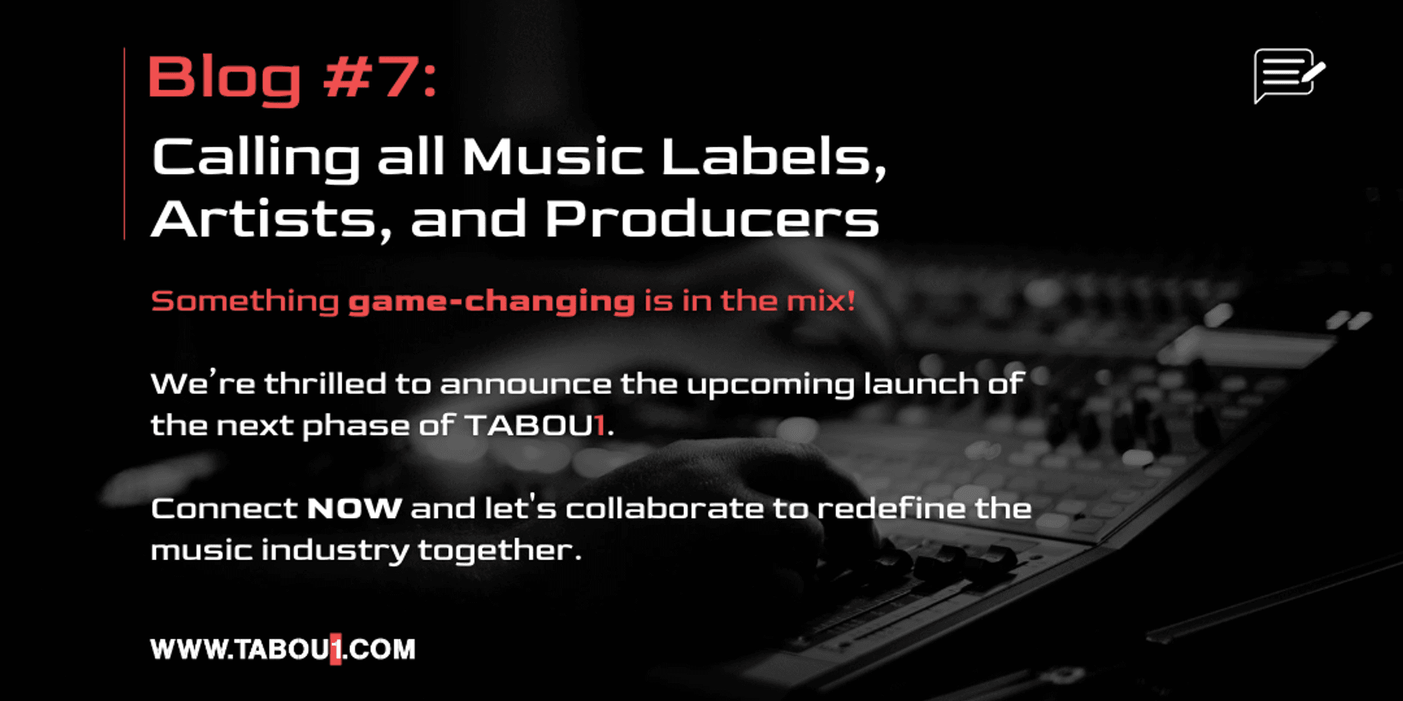 Cover Image for TABOU1: Calling all Music Labels, Artists, and Producers